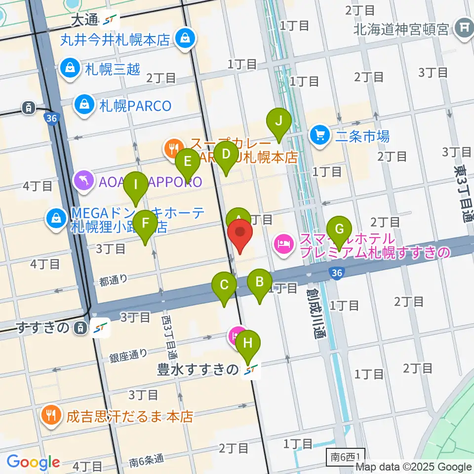 パワースレイブスタジオ周辺のコンビニエンスストア一覧地図