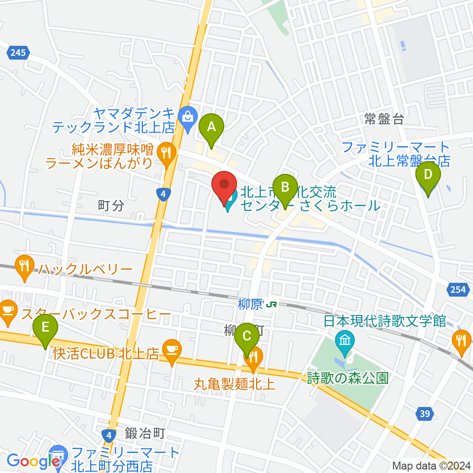 さくらホール アートファクトリー周辺のコンビニエンスストア一覧地図