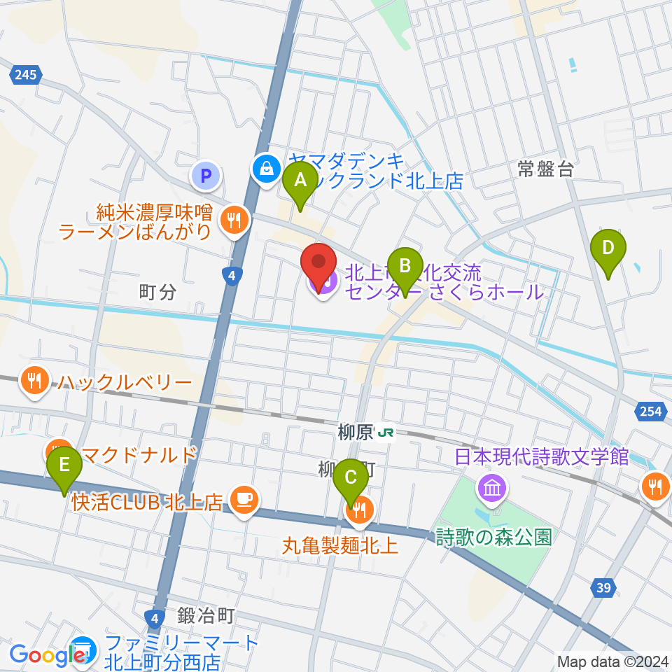 さくらホール アートファクトリー周辺のコンビニエンスストア一覧地図