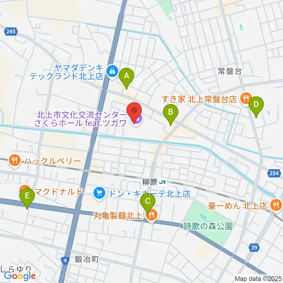 さくらホール アートファクトリー周辺のコンビニエンスストア一覧地図