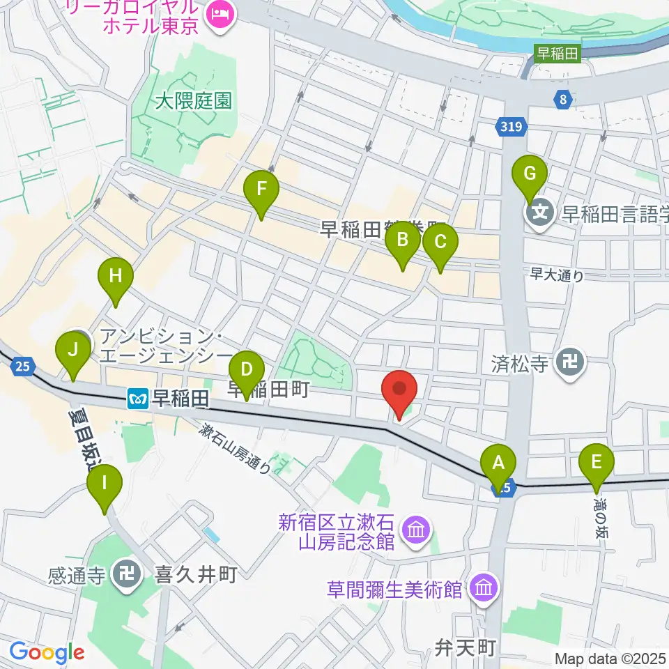 ヨシオ弦楽器周辺のコンビニエンスストア一覧地図