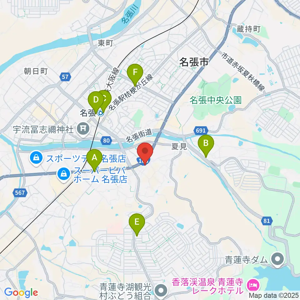 ピアノの山口周辺のコンビニエンスストア一覧地図