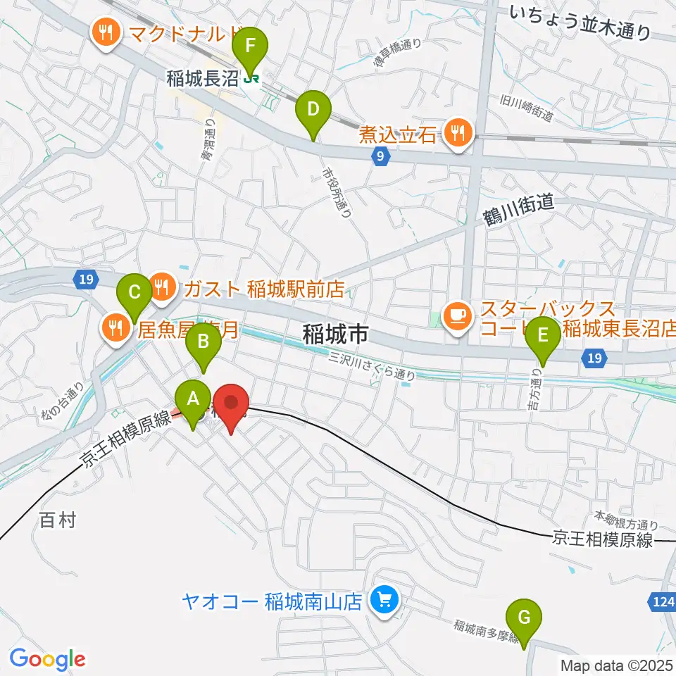 タカハシミュージックプラザ周辺のコンビニエンスストア一覧地図