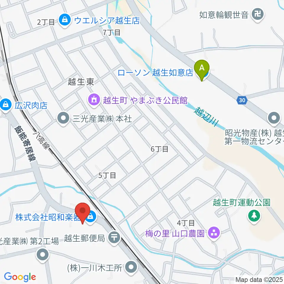 昭和楽器 埼玉ピアノ流通センター周辺のコンビニエンスストア一覧地図