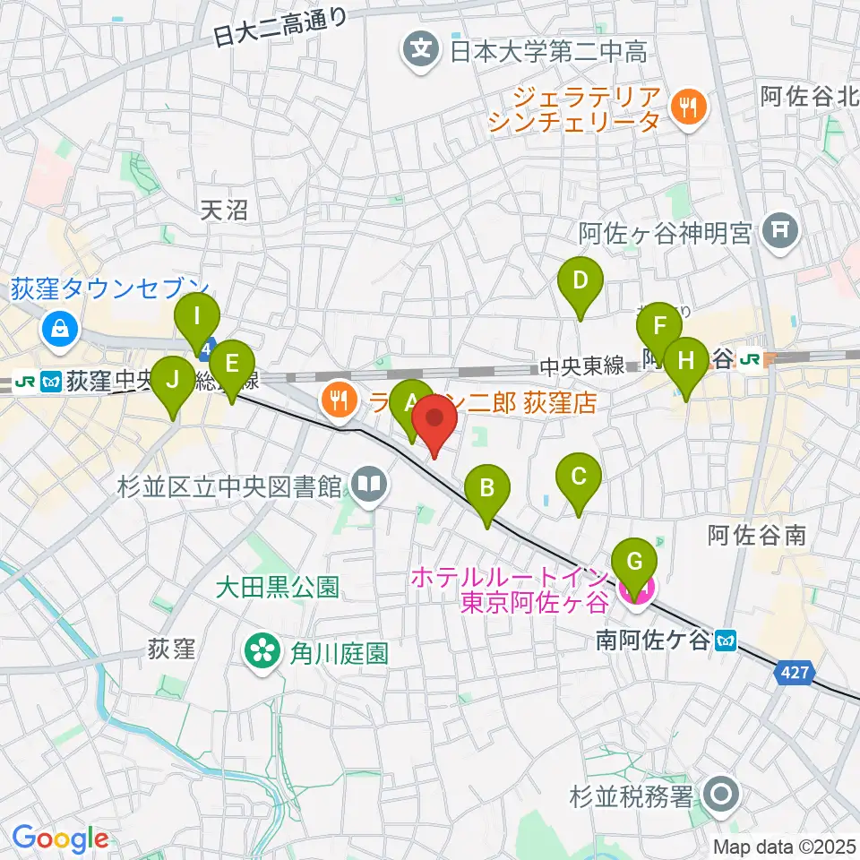 ボゴランマーケット周辺のコンビニエンスストア一覧地図