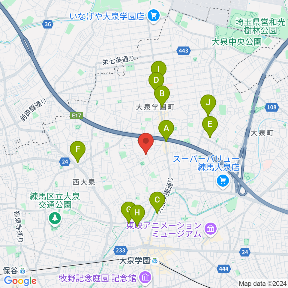 ミカドピアノサービス周辺のコンビニエンスストア一覧地図