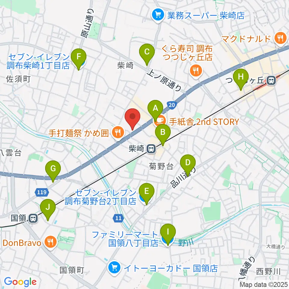 岡本ピアノサービス周辺のコンビニエンスストア一覧地図