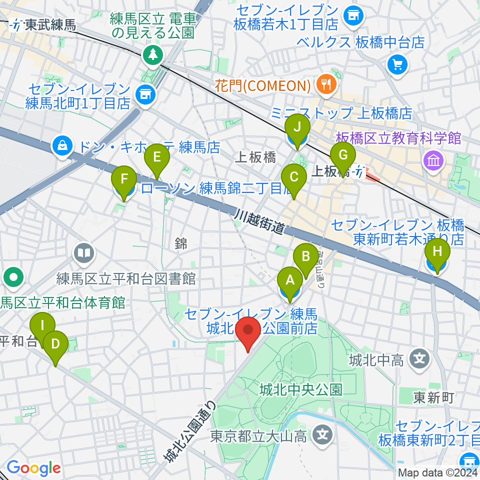 タキガミピアノ有限会社周辺のコンビニエンスストア一覧地図