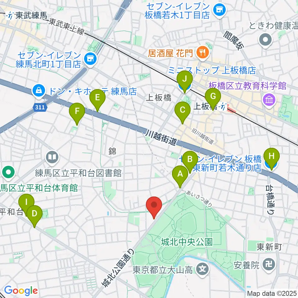 タキガミピアノ有限会社周辺のコンビニエンスストア一覧地図