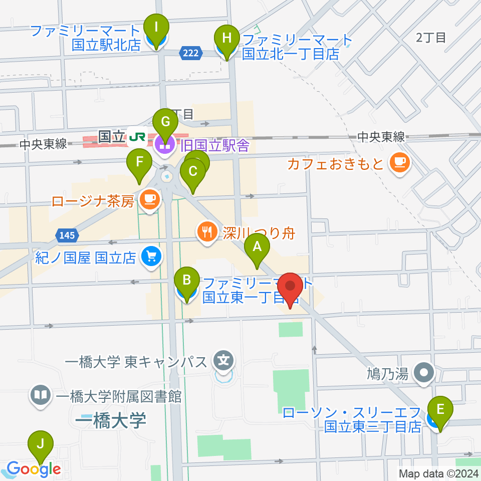 ムサシ楽器周辺のコンビニエンスストア一覧地図