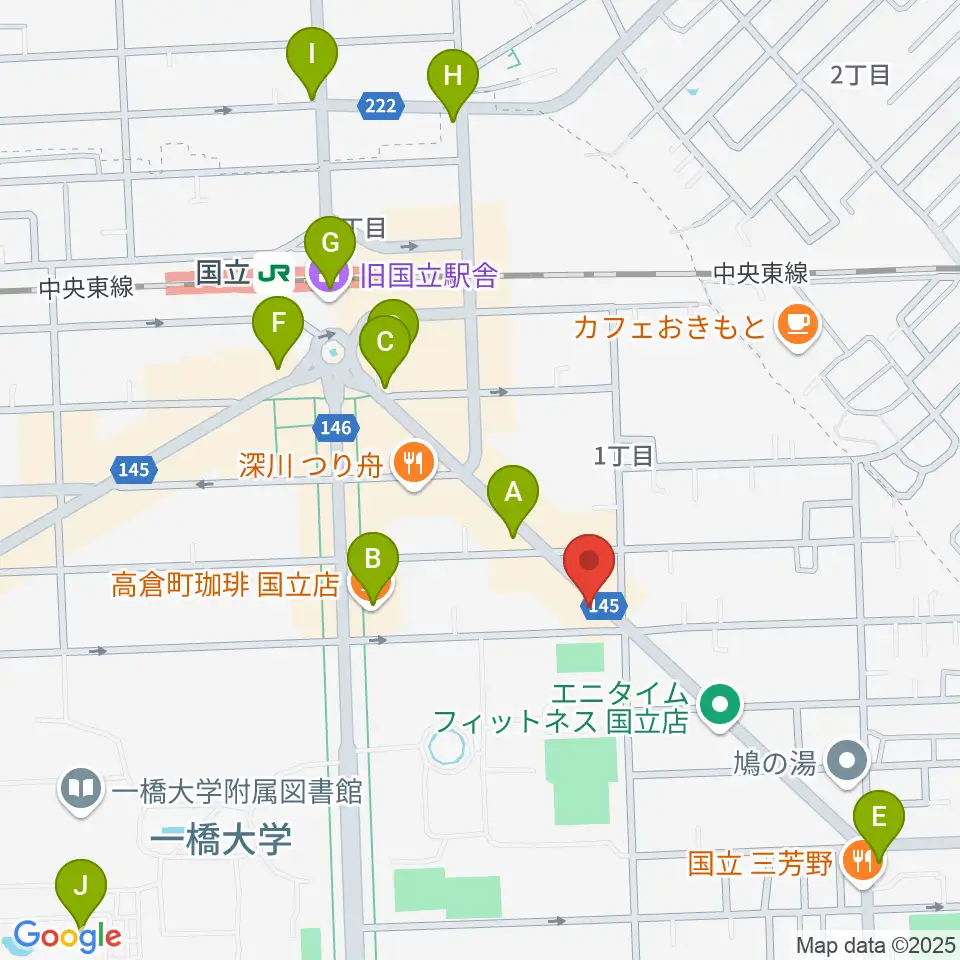 ムサシ楽器周辺のコンビニエンスストア一覧地図