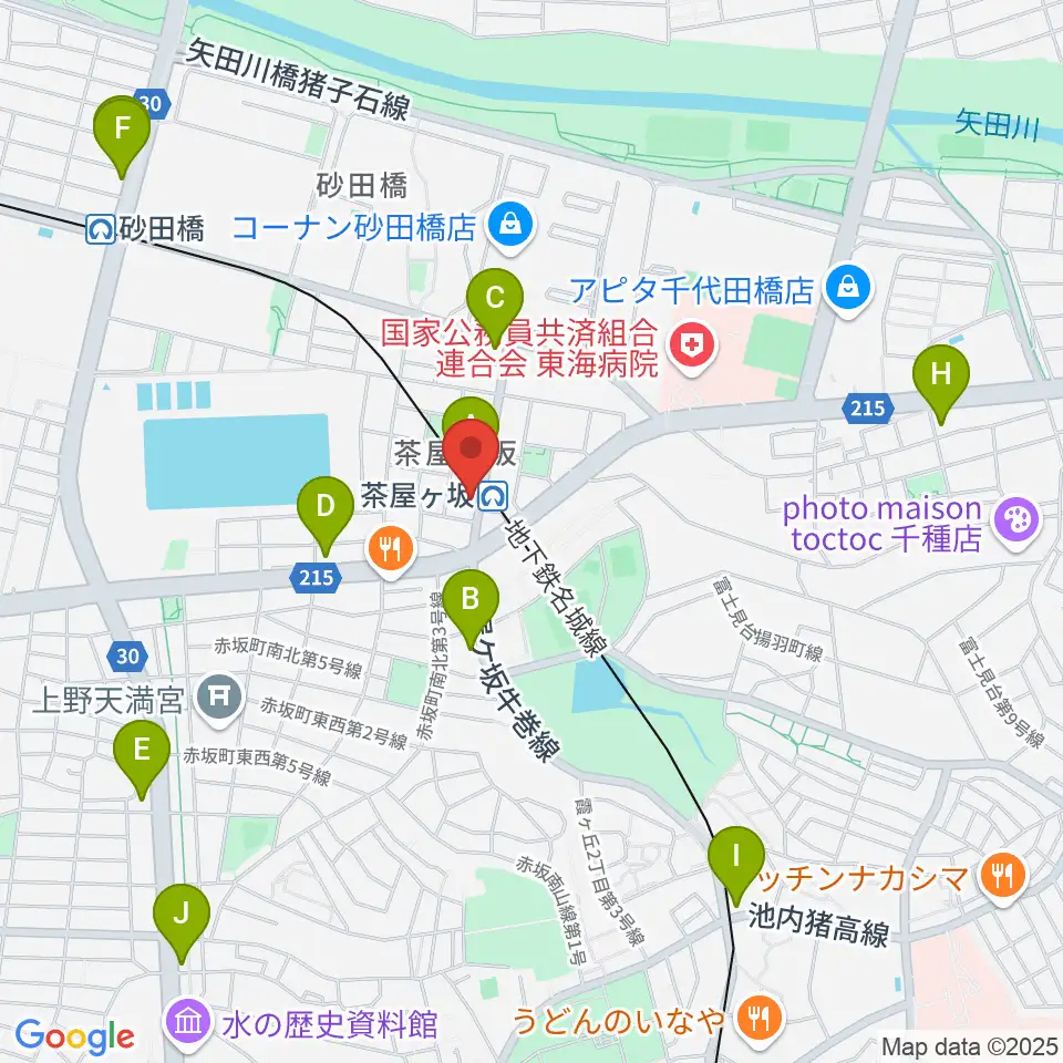 名古屋のピアノ専門店 親和楽器周辺のコンビニエンスストア一覧地図