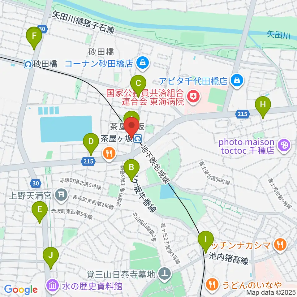 名古屋のピアノ専門店 親和楽器周辺のコンビニエンスストア一覧地図