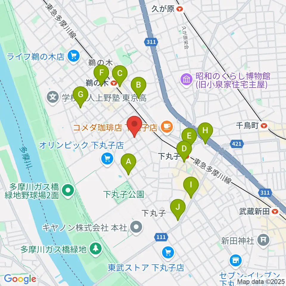 協葉ピアノ周辺のコンビニエンスストア一覧地図