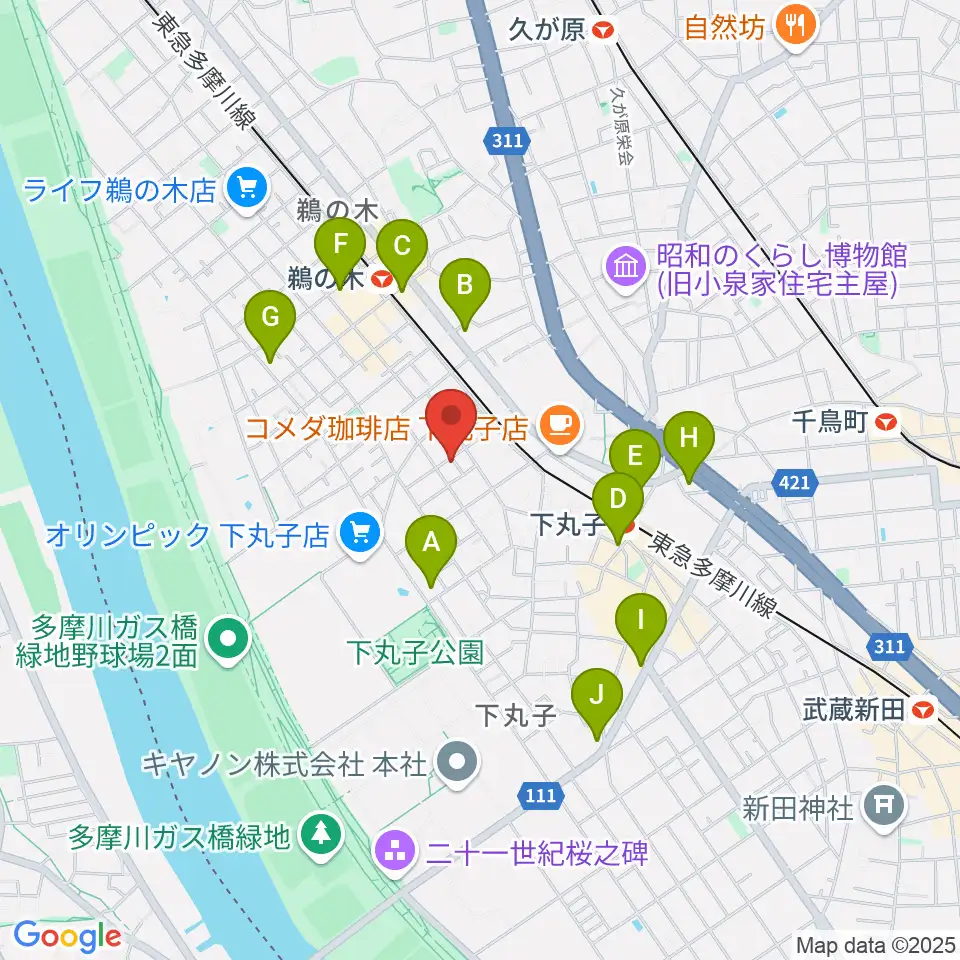 協葉ピアノ周辺のコンビニエンスストア一覧地図