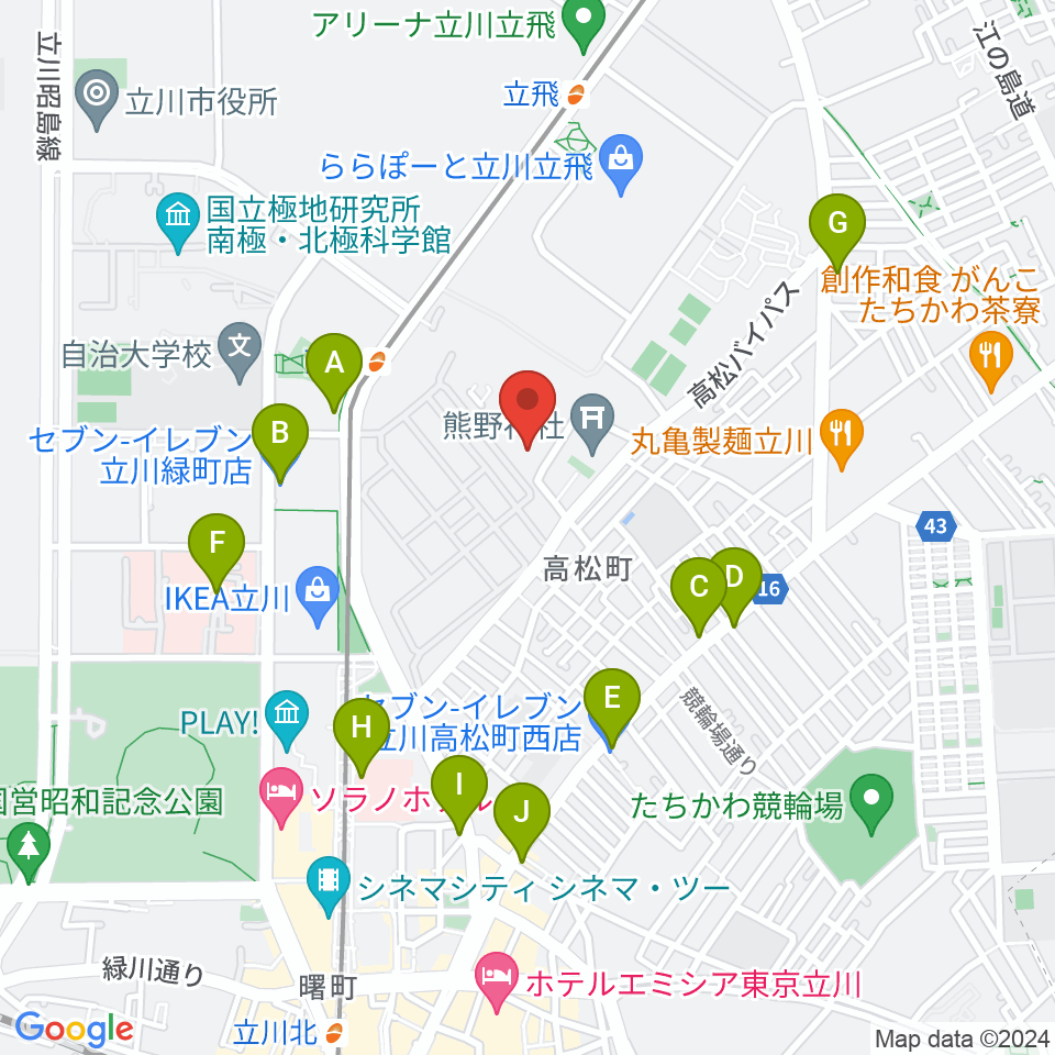 共立ラインサービス周辺のコンビニエンスストア一覧地図