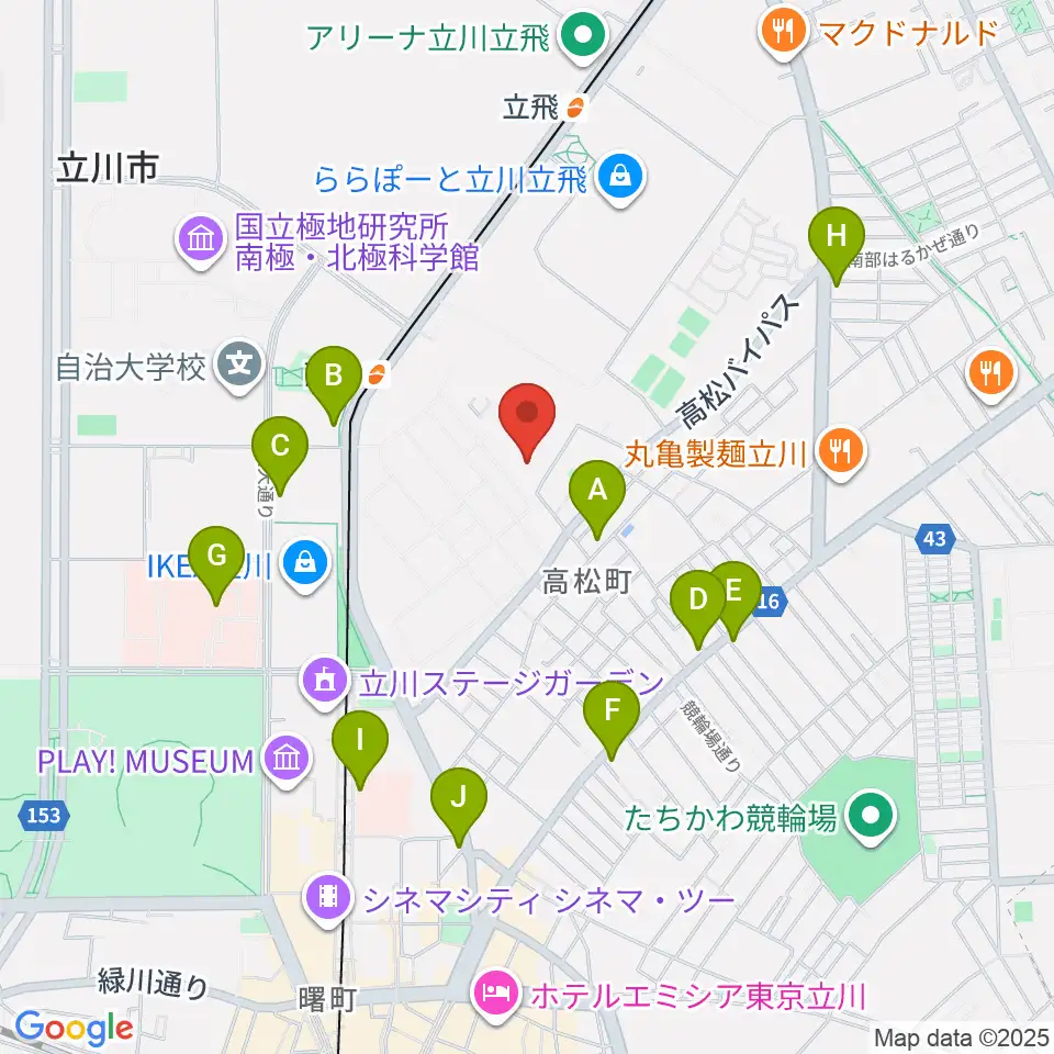 共立ラインサービス周辺のコンビニエンスストア一覧地図