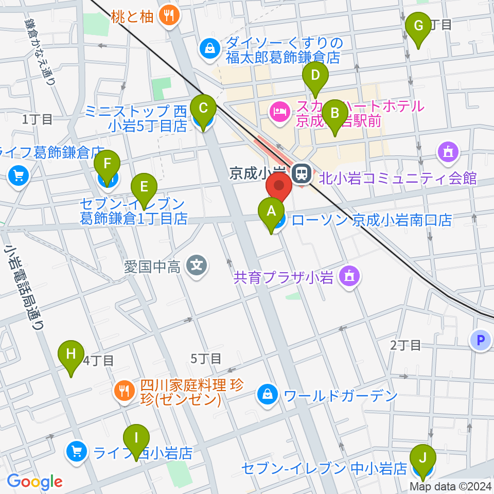 カツマピアノ周辺のコンビニエンスストア一覧地図