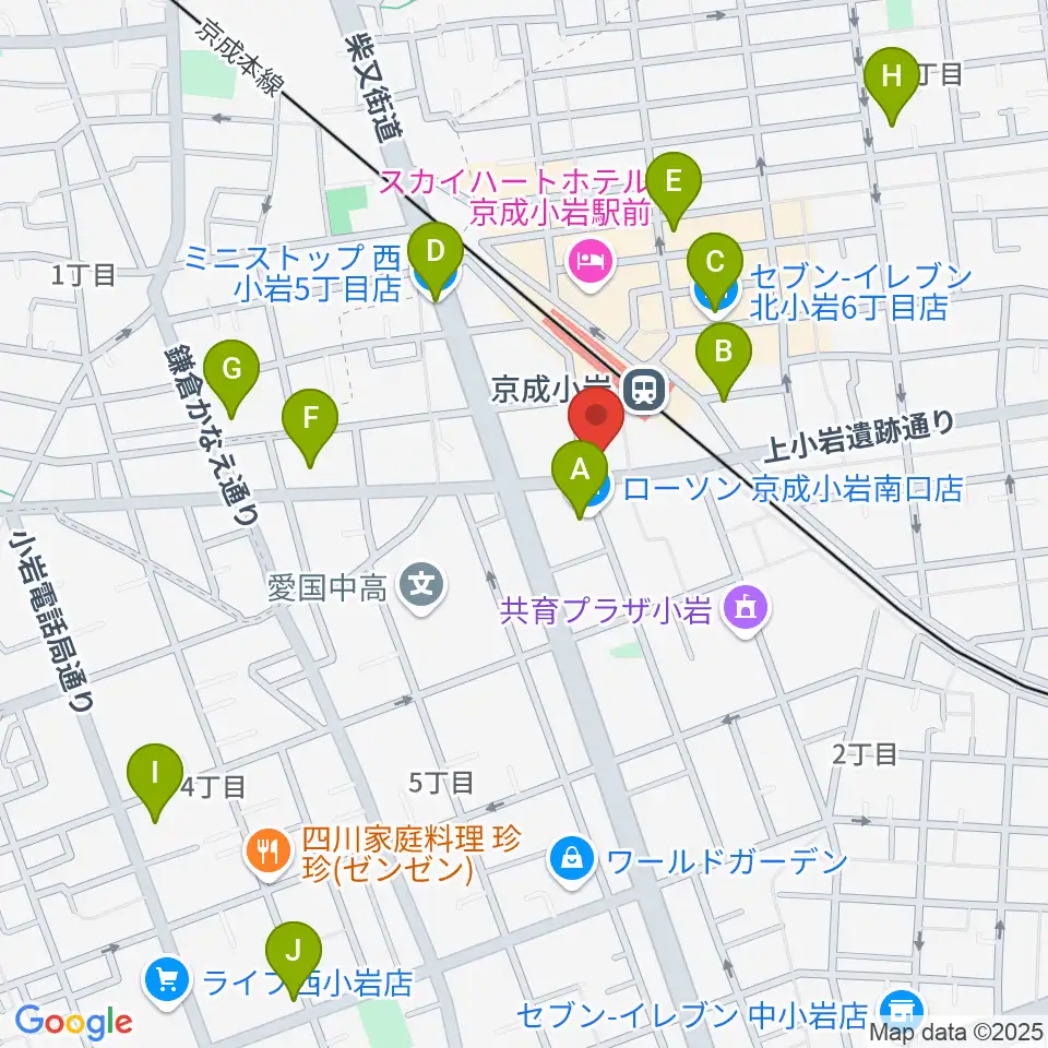 カツマピアノ周辺のコンビニエンスストア一覧地図
