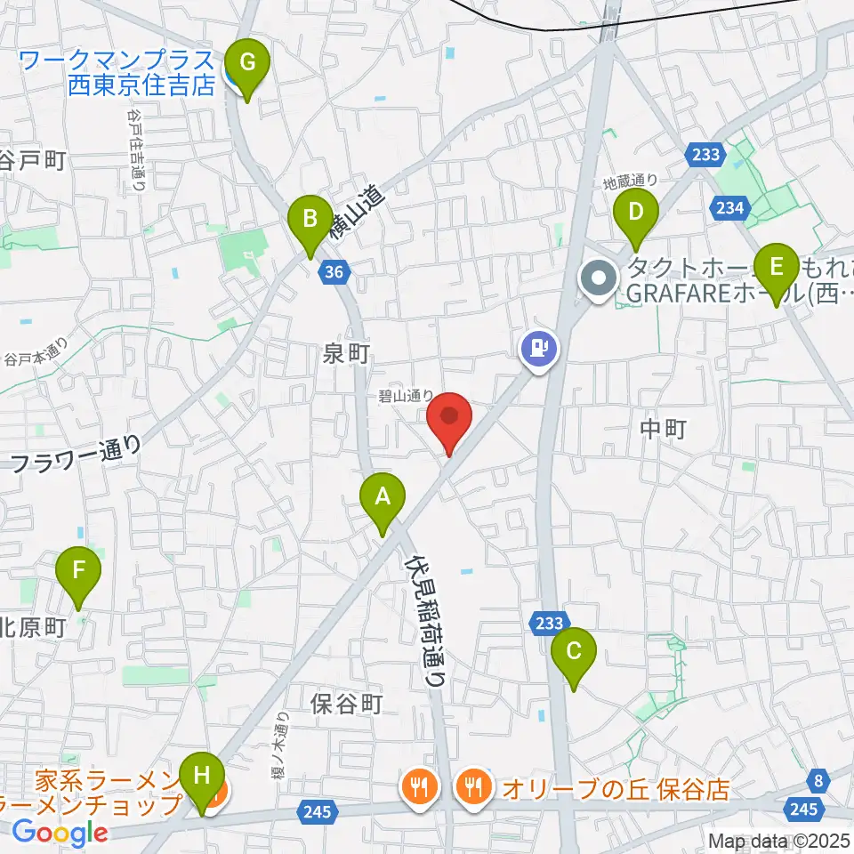 イダ･ギター工房周辺のコンビニエンスストア一覧地図