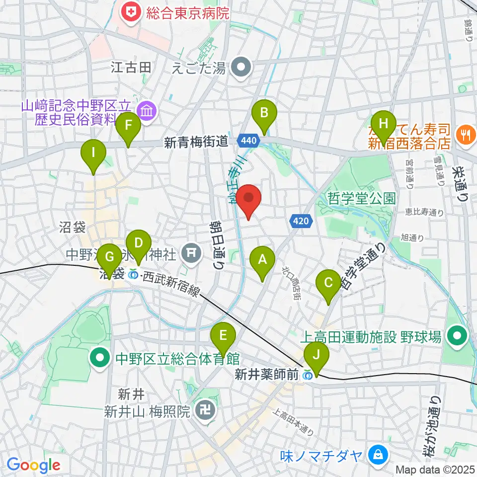 広田ピアノサービス周辺のコンビニエンスストア一覧地図