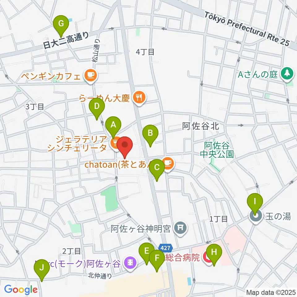 ヒストリークギターズ周辺のコンビニエンスストア一覧地図
