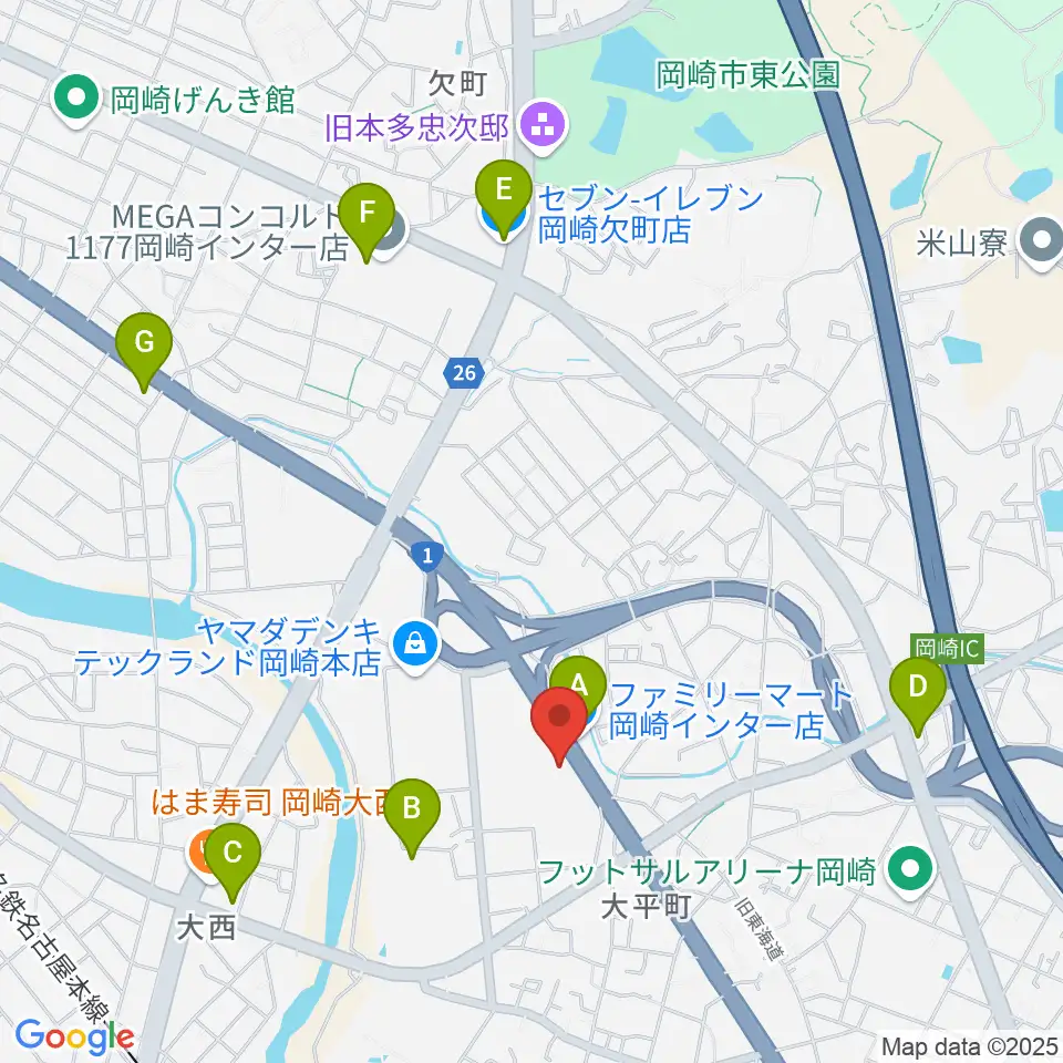 グランドギャラリー本社周辺のコンビニエンスストア一覧地図