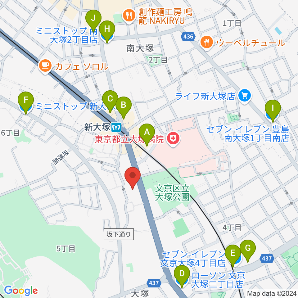 ギター工房 弦周辺のコンビニエンスストア一覧地図