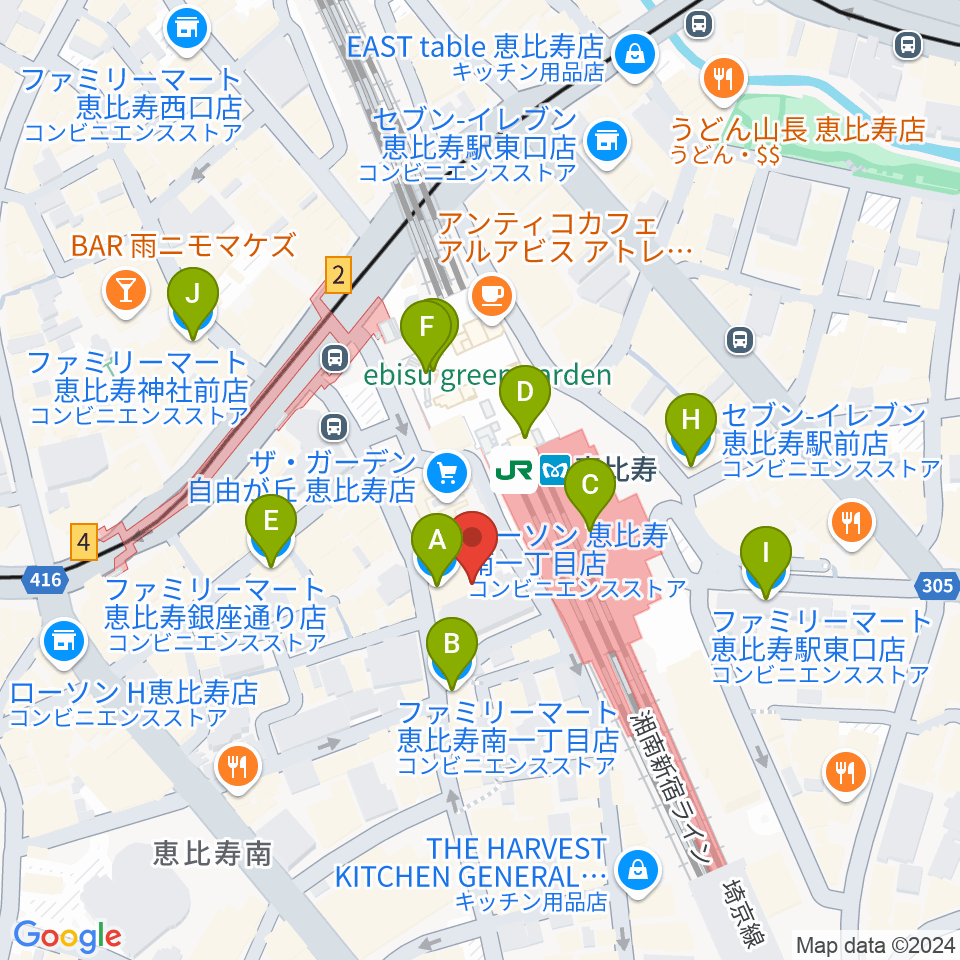 ゴーシュ弦楽器周辺のコンビニエンスストア一覧地図