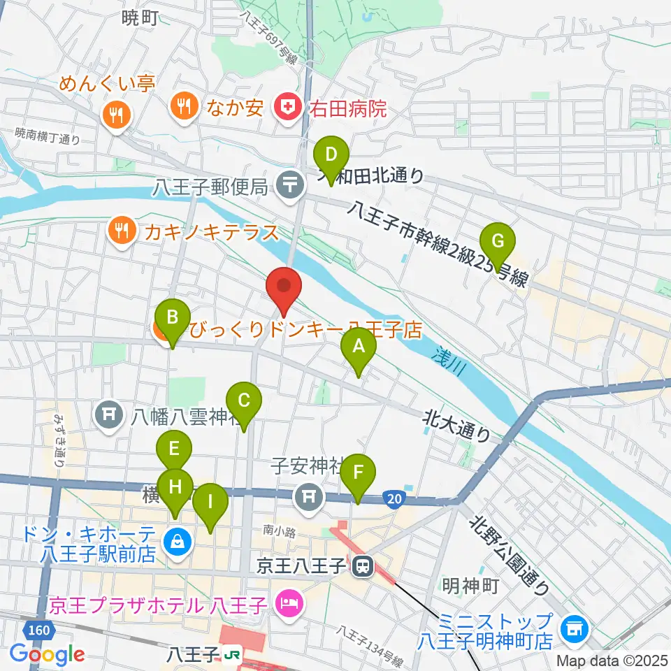 ベヒシュタイン・ジャパン本社 八王子・技術営業センター周辺のコンビニエンスストア一覧地図