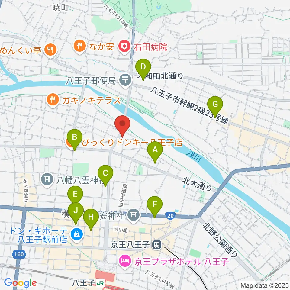 ベヒシュタイン・ジャパン本社 八王子・技術営業センター周辺のコンビニエンスストア一覧地図