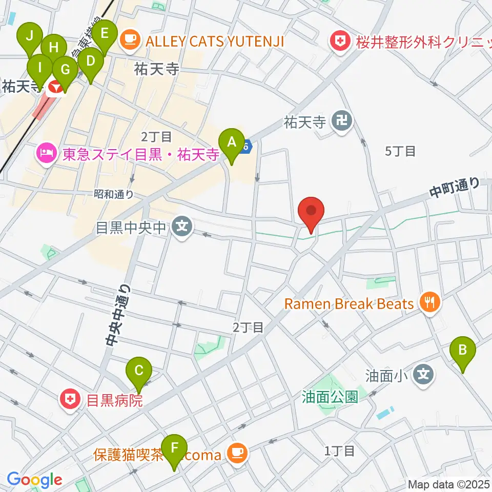 エビスギャング周辺のコンビニエンスストア一覧地図