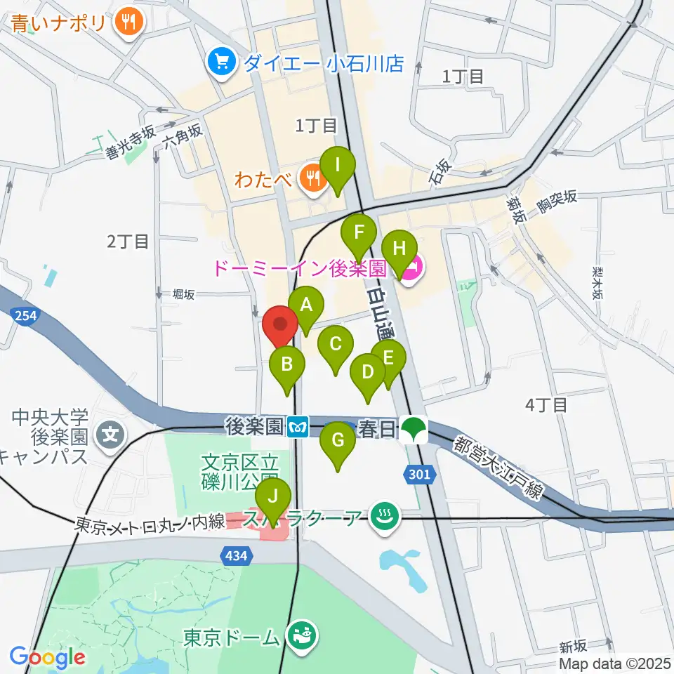 文京楽器周辺のコンビニエンスストア一覧地図