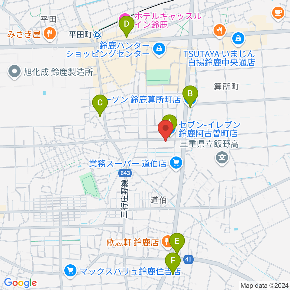 朝日楽器周辺のコンビニエンスストア一覧地図