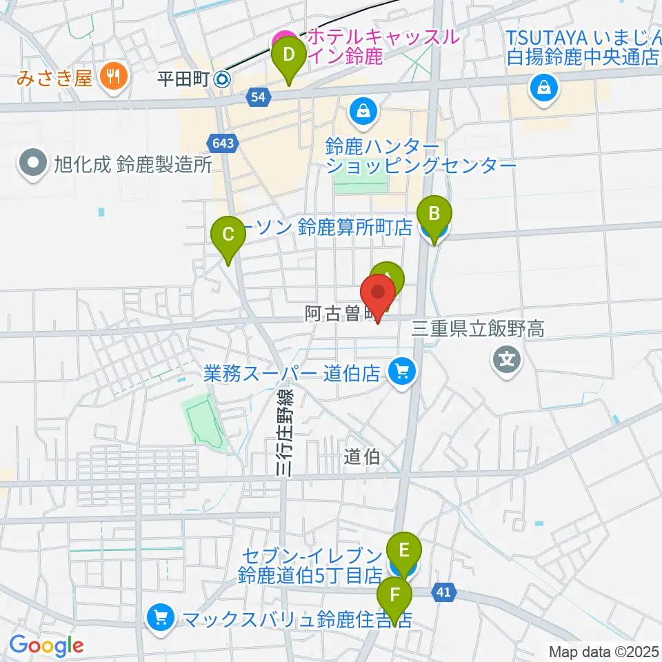 朝日楽器周辺のコンビニエンスストア一覧地図