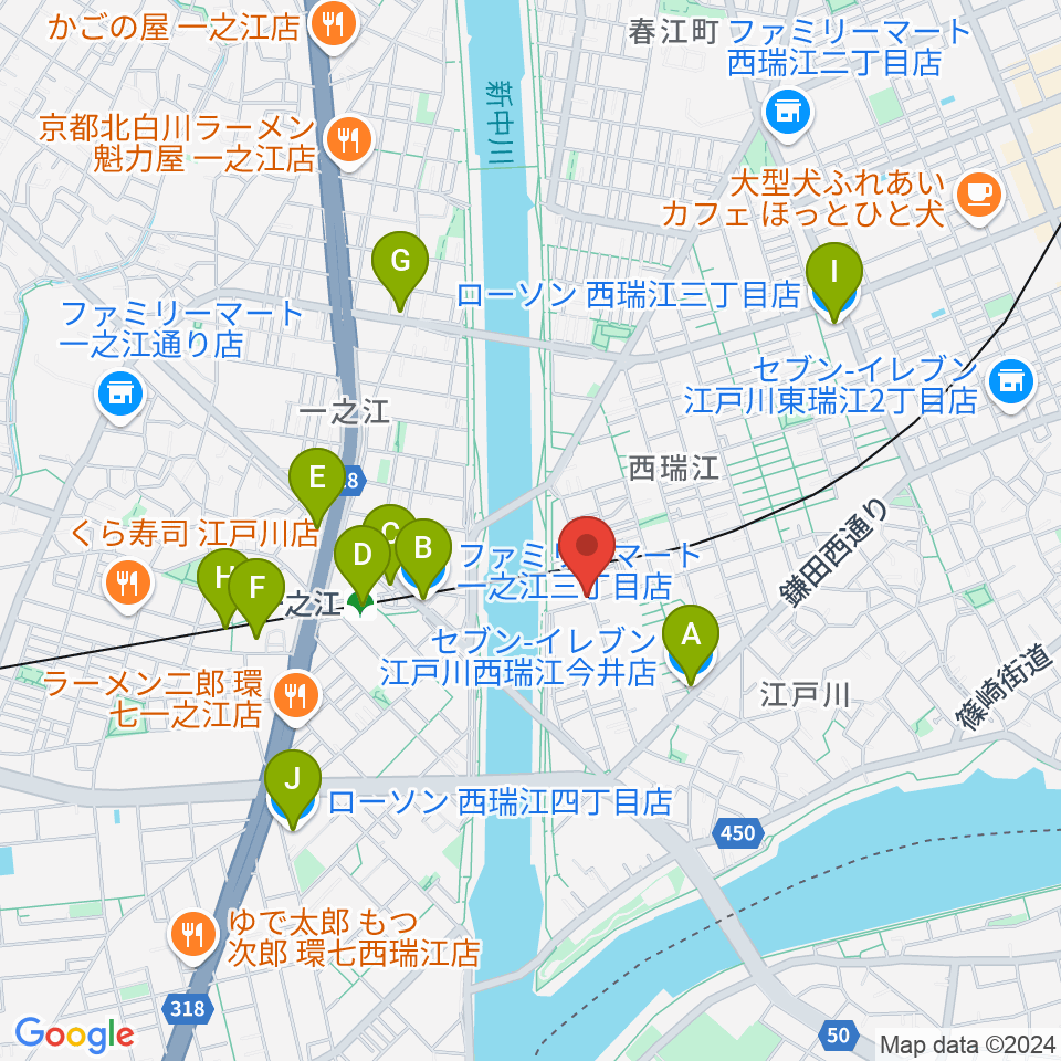 青葉ピアノ周辺のコンビニエンスストア一覧地図