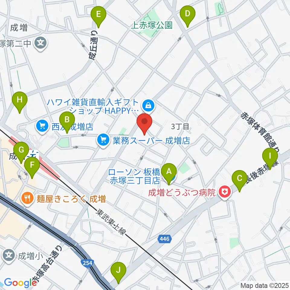 ギターライフ社周辺のコンビニエンスストア一覧地図