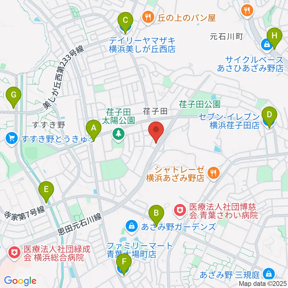 伊藤ピアノ工房周辺のコンビニエンスストア一覧地図