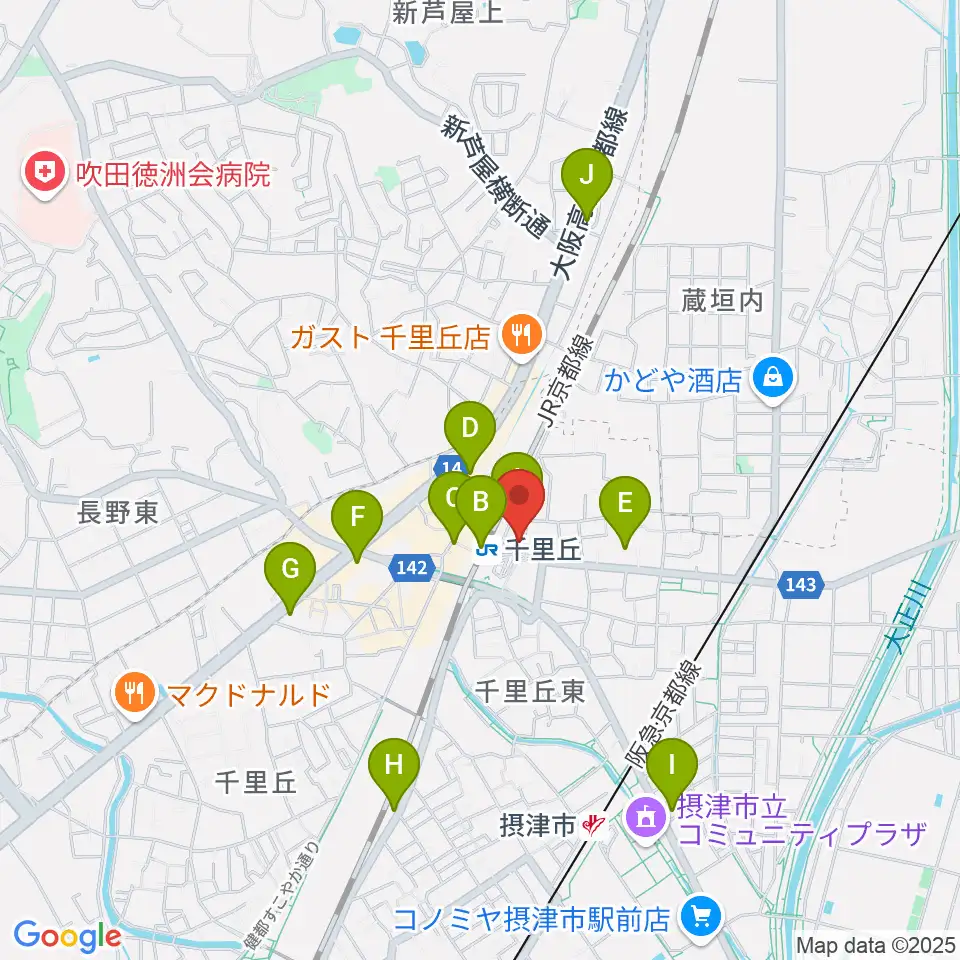 古川皓一バイオリン工房周辺のコンビニエンスストア一覧地図