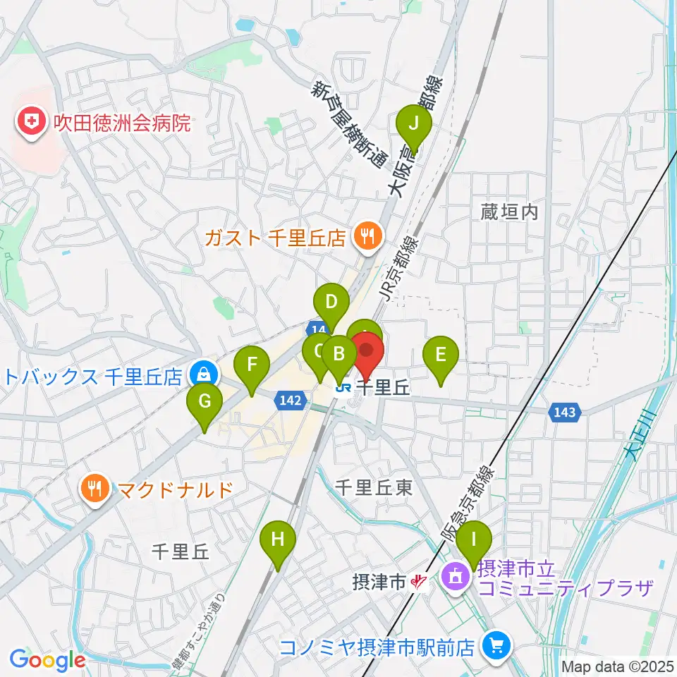 古川皓一バイオリン工房周辺のコンビニエンスストア一覧地図