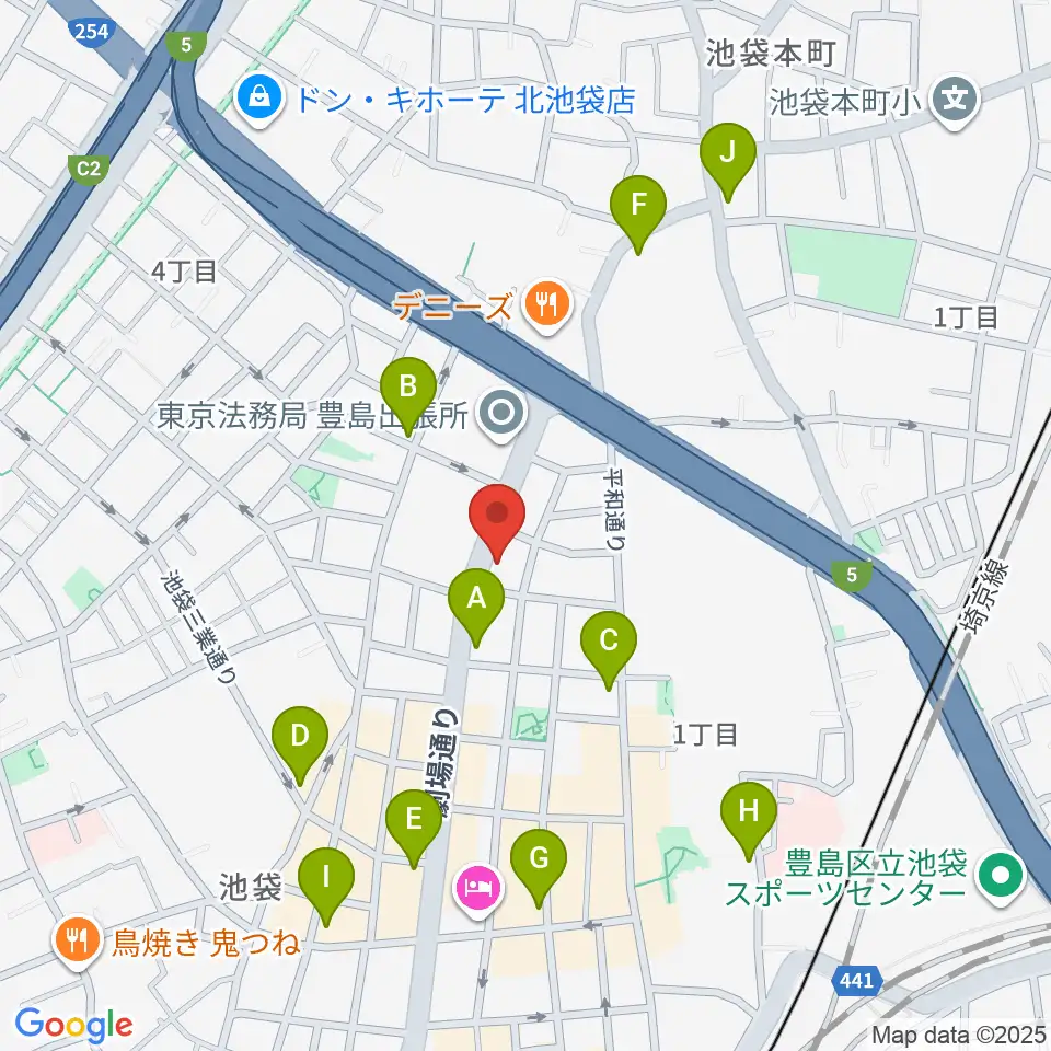 ジーテックオフィス周辺のコンビニエンスストア一覧地図