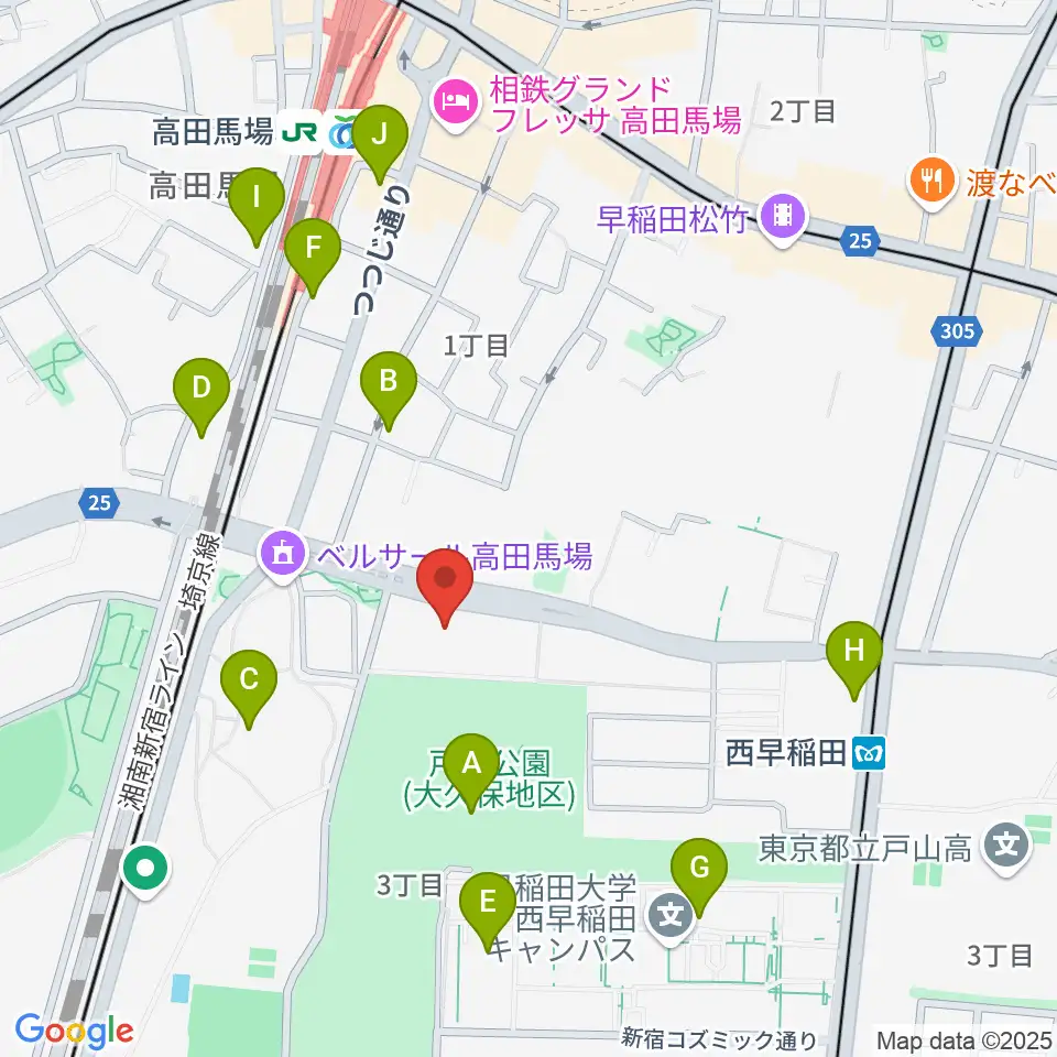 ハセカン ハセガワ管楽器工房周辺のコンビニエンスストア一覧地図