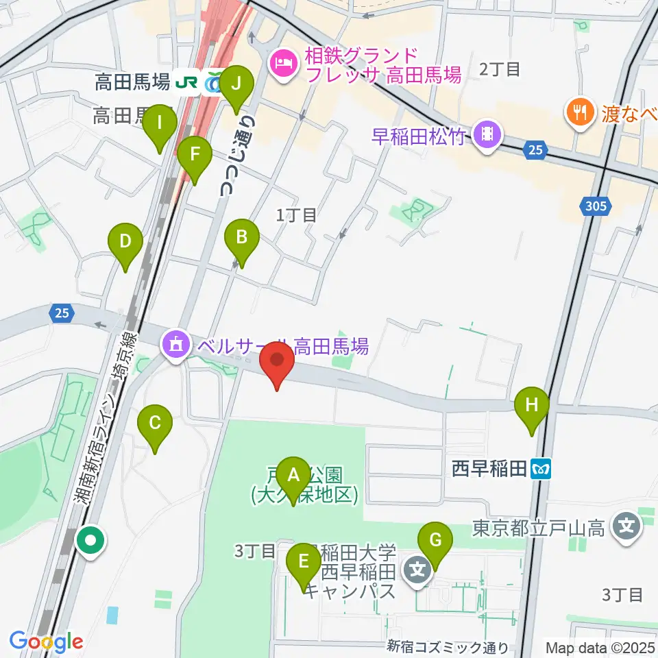 ハセカン ハセガワ管楽器工房周辺のコンビニエンスストア一覧地図