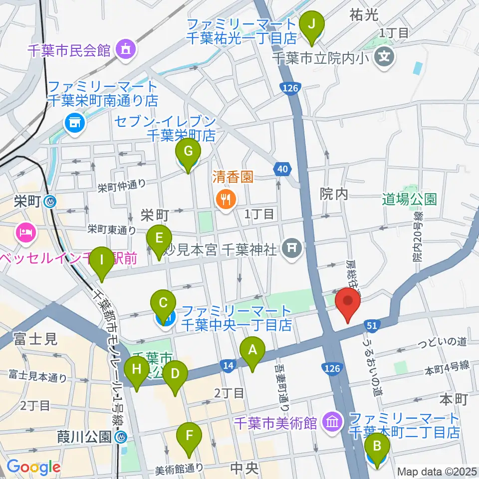 ルイジアナ・ギターズ周辺のコンビニエンスストア一覧地図