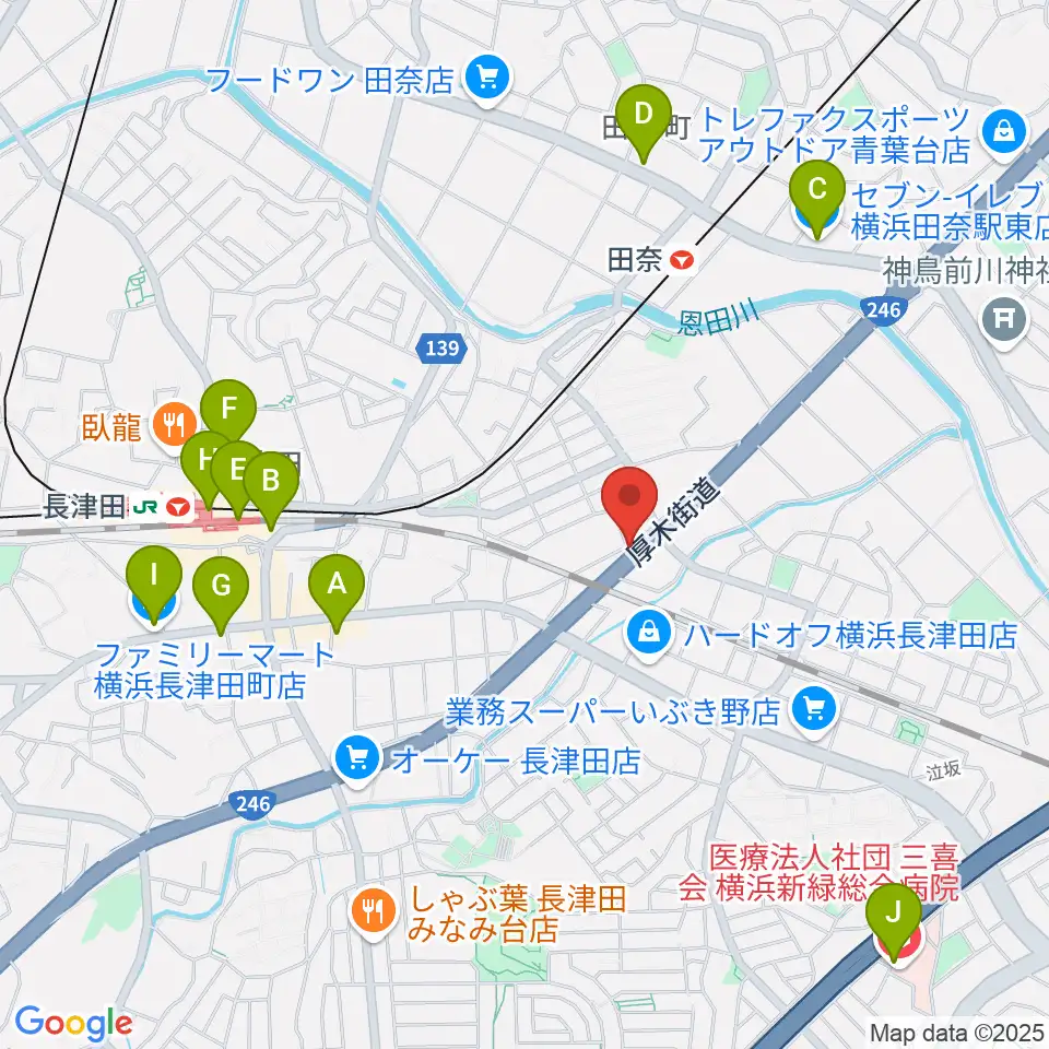 管楽器工房 ブレーザーシュトラッセ周辺のコンビニエンスストア一覧地図
