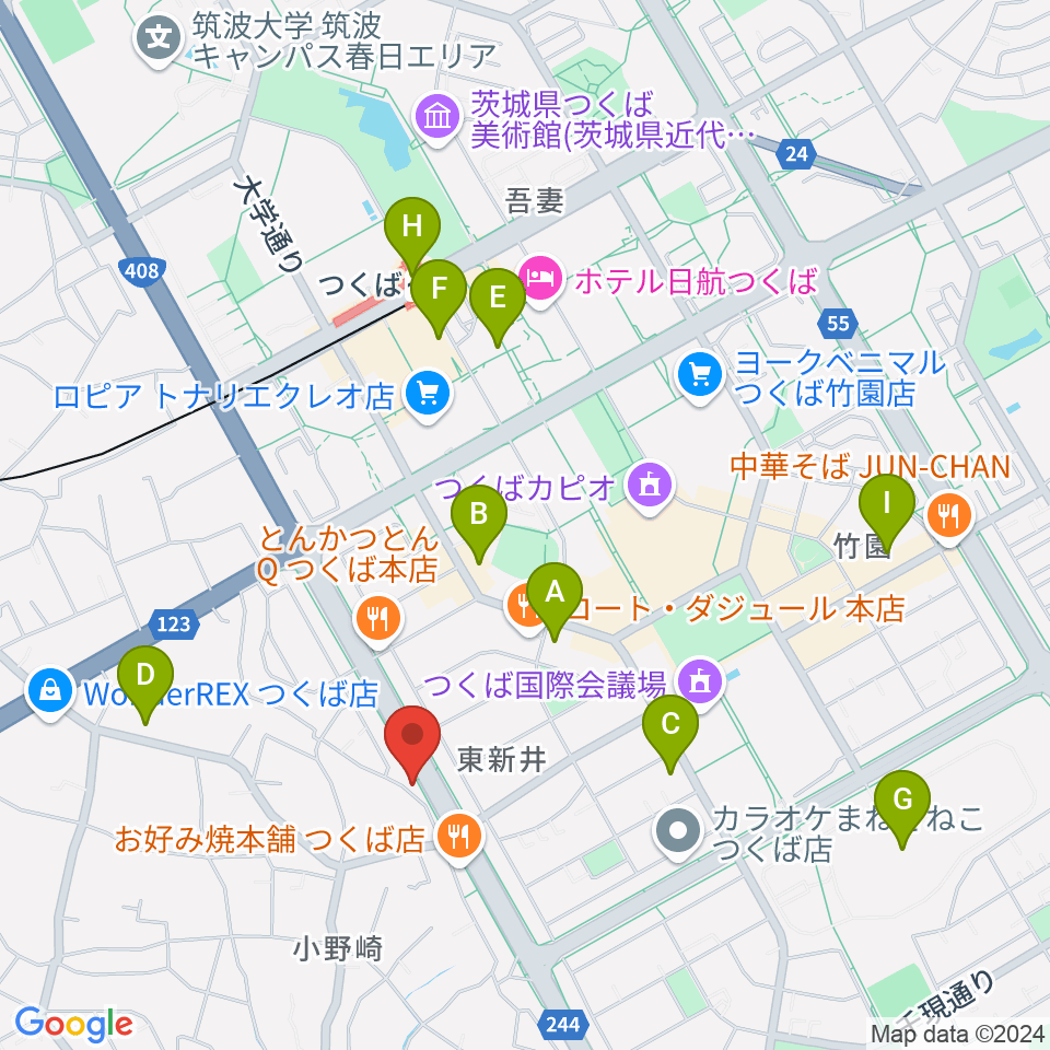 クレフ楽器周辺のコンビニエンスストア一覧地図