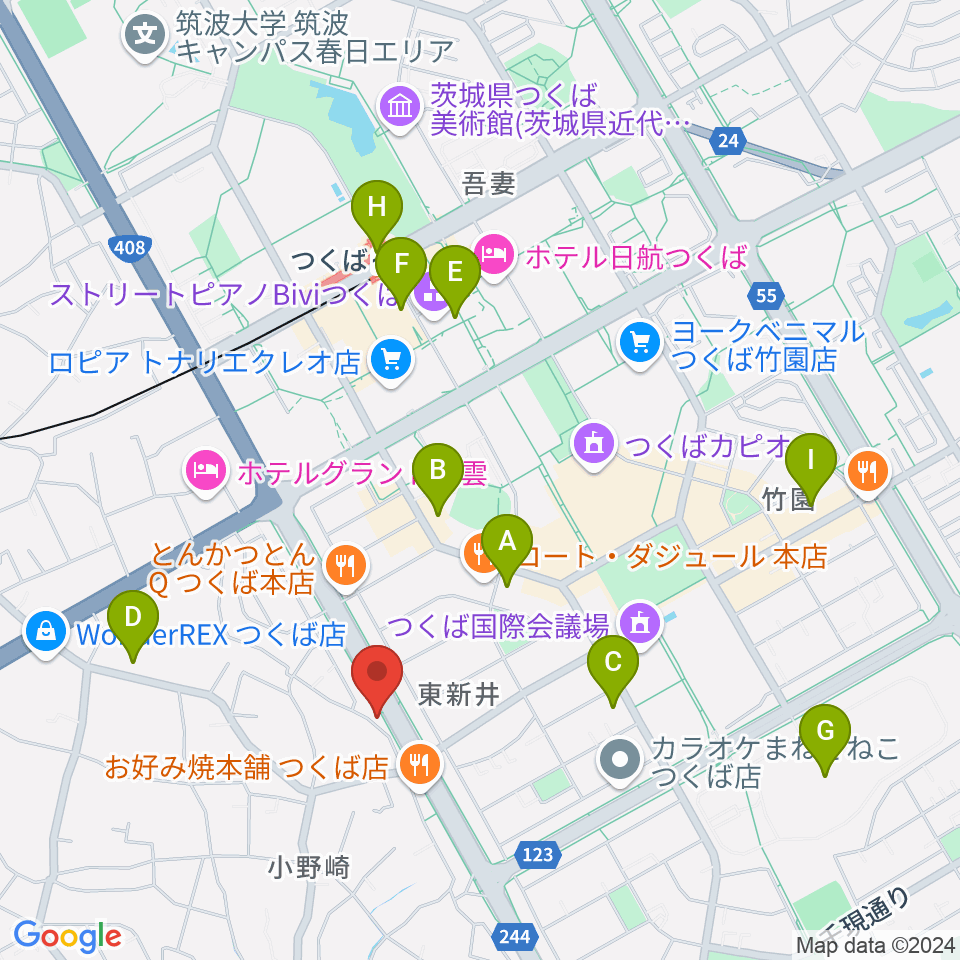 クレフ楽器周辺のコンビニエンスストア一覧地図