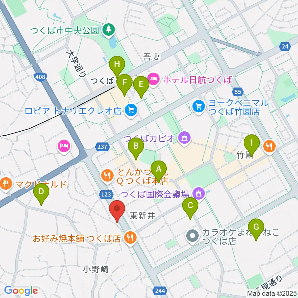 クレフ楽器周辺のコンビニエンスストア一覧地図