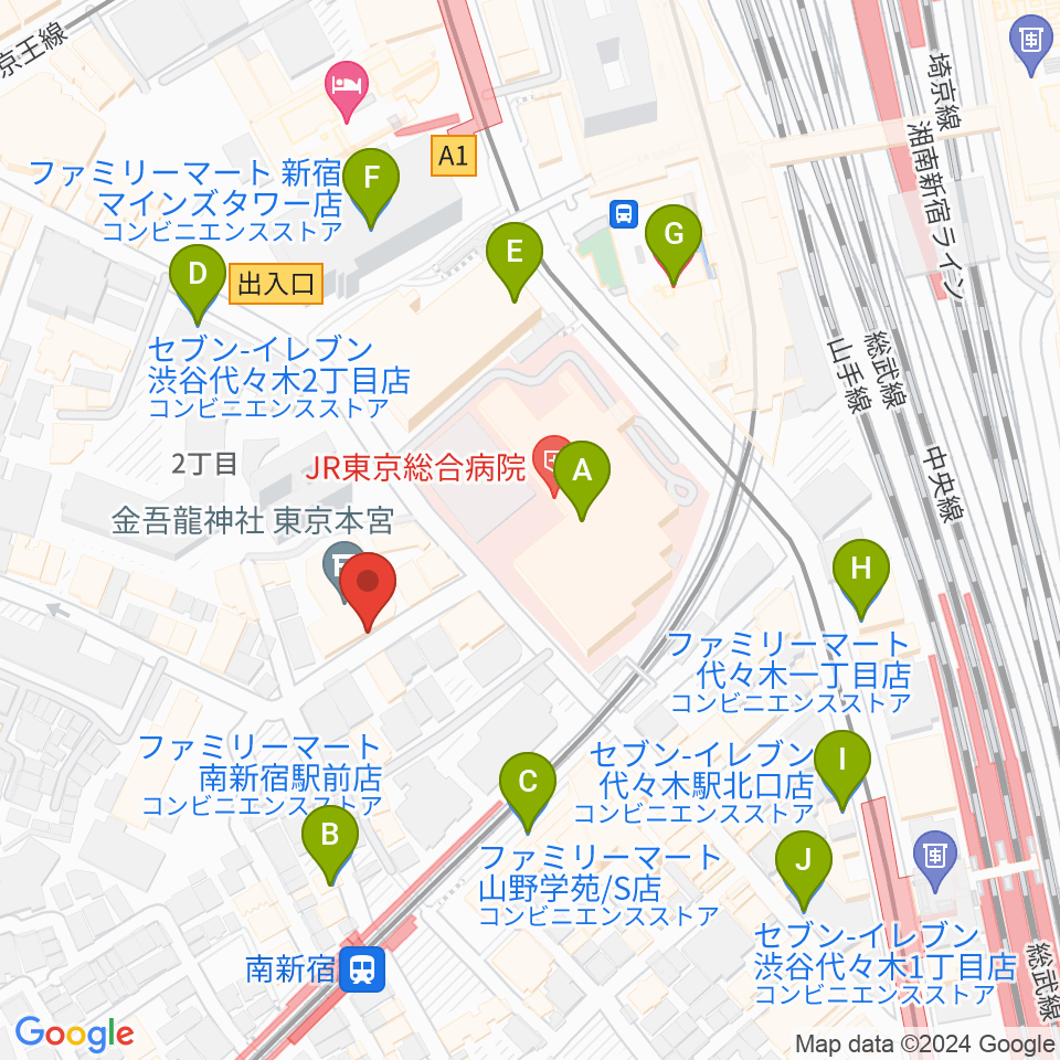 絃楽器のイグチ周辺のコンビニエンスストア一覧地図