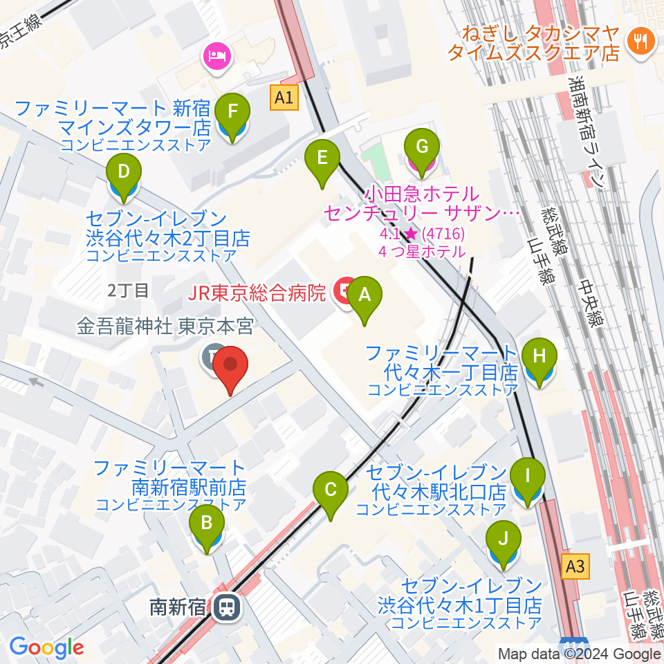 絃楽器のイグチ周辺のコンビニエンスストア一覧地図